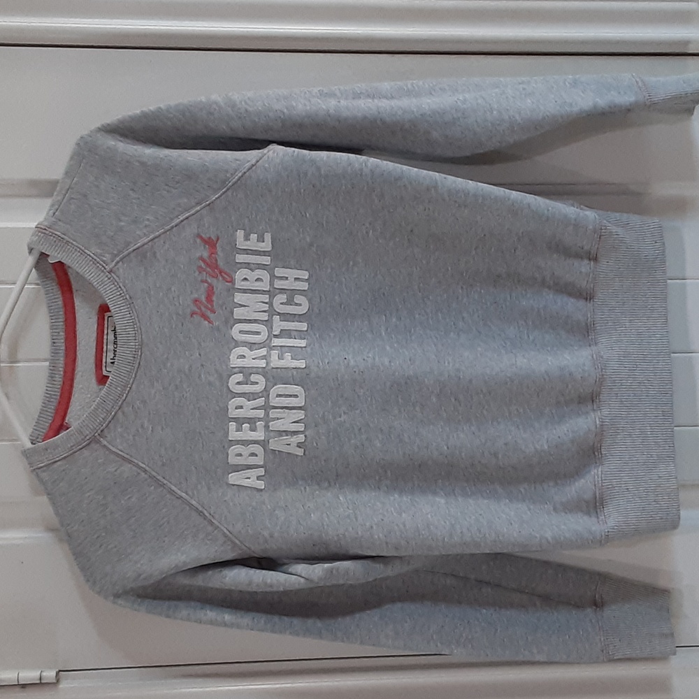 VNTG Abercrombie & Fitch NYC Flagship Exclusive Grey Crewneck Sweatshirt - Sz S